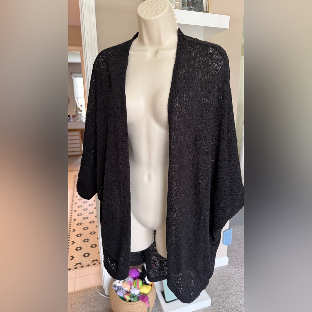 Mossimo Supply Co. Black Open-Knit Cardigan - Picture 2 of 4